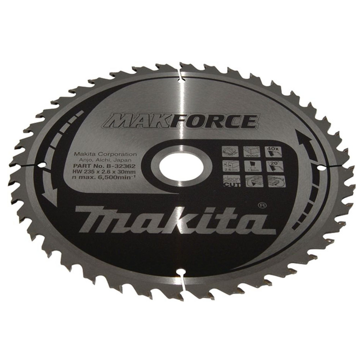 Lama Circolare Makita Makforce B-32362 235mm 40T