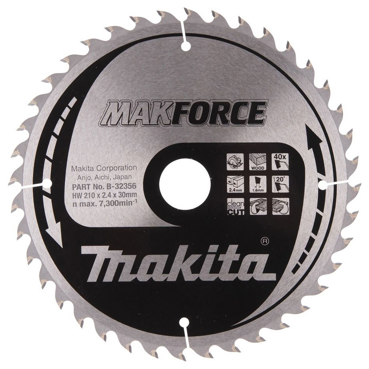 B-32356 - Lama Circolare Makita B-32356 210mm 40T - Immagine 2