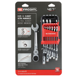 467BF.JP12PB - Ratchet Wrench Set Flex Head Facom 467BF 12 pieces