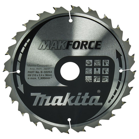 B-32253 - Lama Circolare Makita Makforce B-32253 210x30mm 24T - Immagine 2