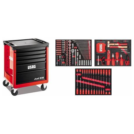 Carrello Usag JUST 515 J6SM con Assortimento Manutenzione 265 pz