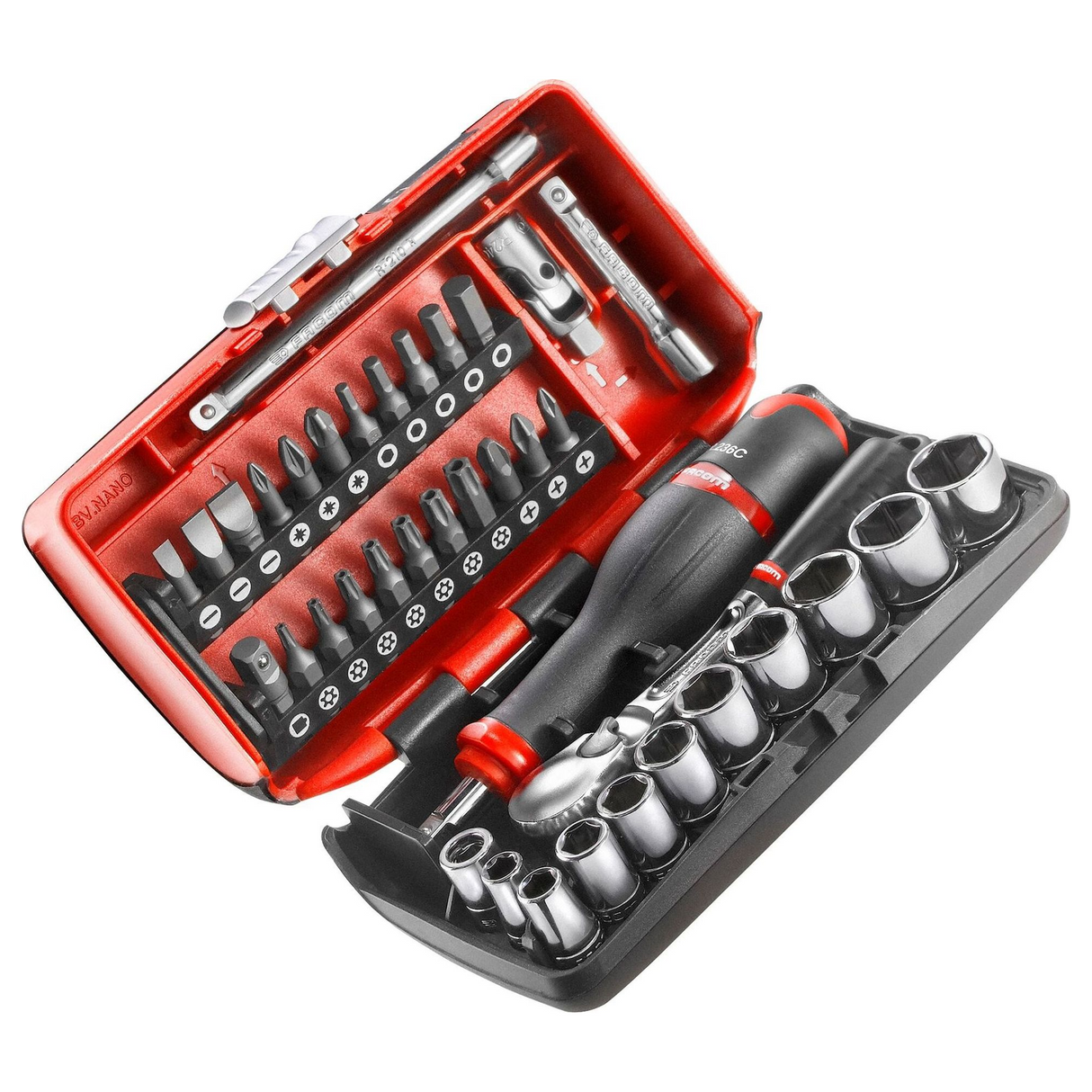 Set Chiavi a Bussola Facom RL.NANO1PB 1/4" 38 Pezzi