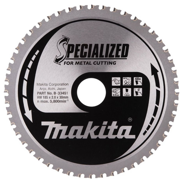 Lama Specialized TCT Makita B-33451 185x30mm 48T